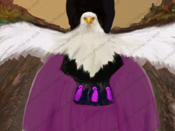 Eagle Warrior tethered to the Earth